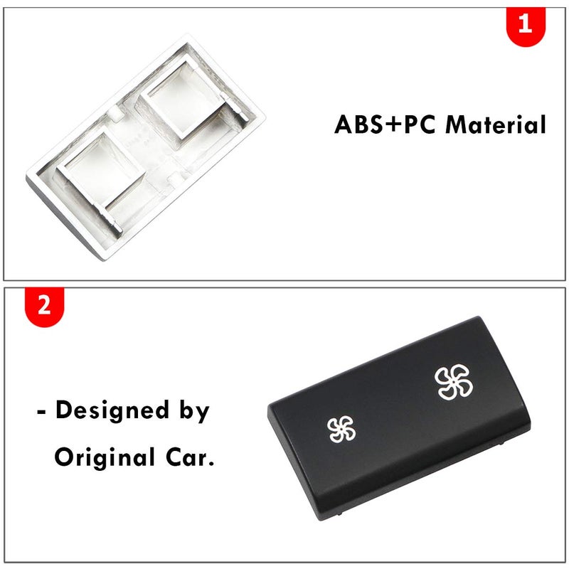 Moonlinks Fan Speed Button Replacement AC Heater Control Fan Switch Button Cap for BMW X5 E70 2006-2013 /BMW X5 E70 LCI 2009-2013, X6 E71 2007-2014ï¼ˆ1 Pieceï¼‰ - Image 2